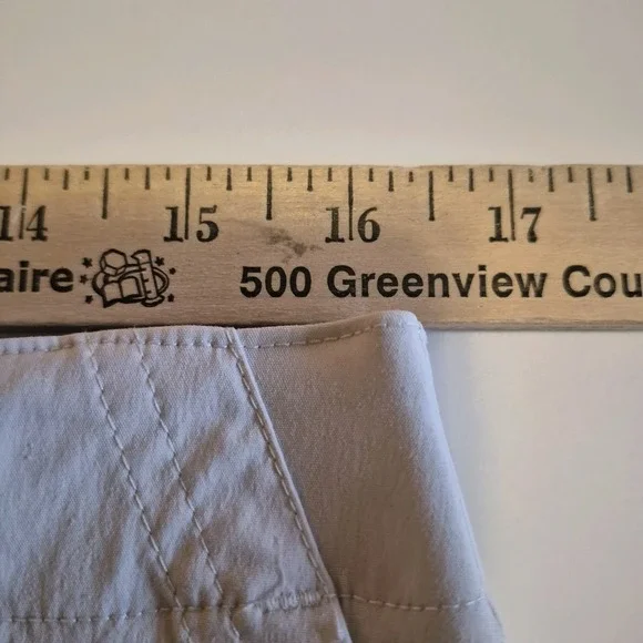 Eddie Bauer W 12 Coastal Utility Preppy Coastal Hiking Shorts Khaki Patch Pocket - Picture 4 of 5